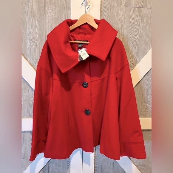390. NWT Lane Bryant Red Peacoat 18/20 2X MSRP $190 - Picture 1 of 5